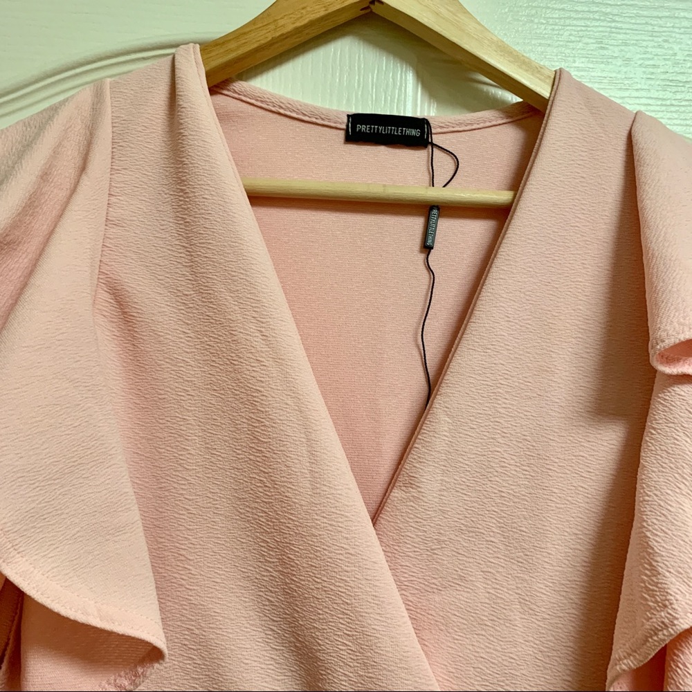 Pretty Little Things Pink Romper w/ Ruffles Sleeve - Picture 3 of 5